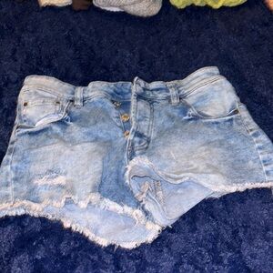 Blue jean shorts